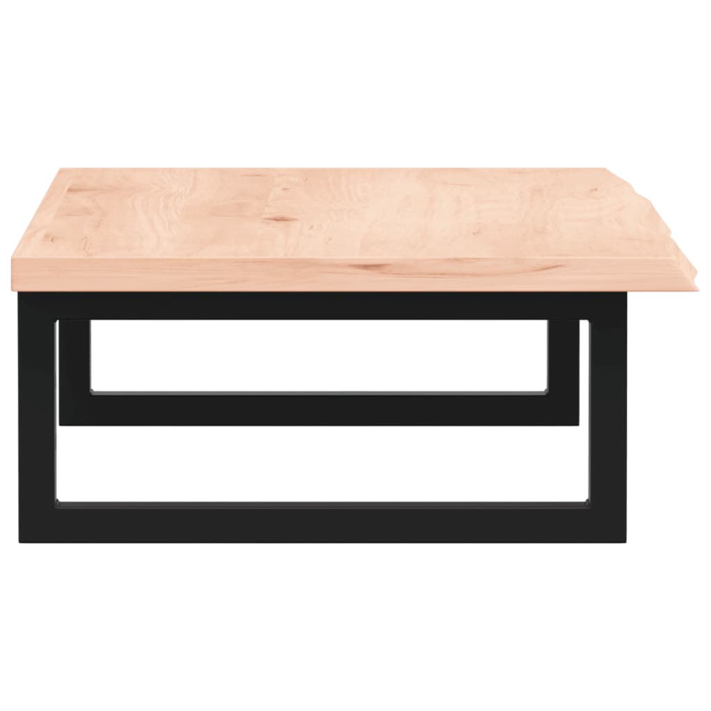 Basin Shelf Wall Mounted Steel and Solid Wood Oak