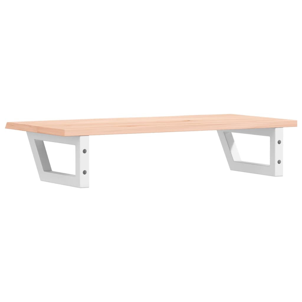 Basin Shelf Wall Mounted Steel and Solid Wood Oak