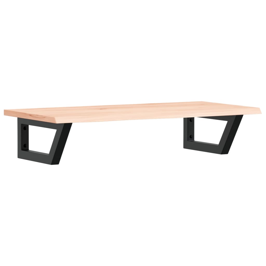 Basin Shelf Wall Mounted Steel and Solid Wood Oak