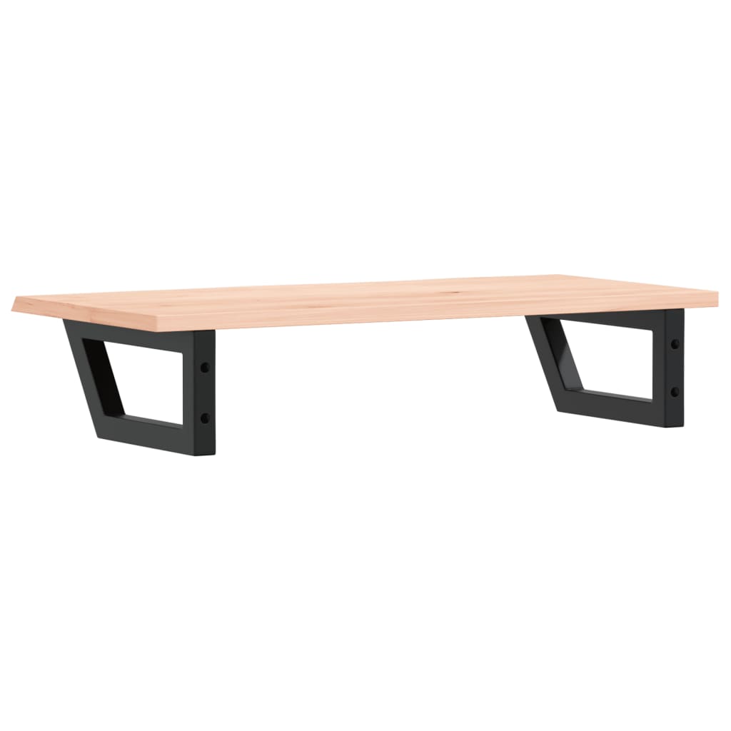Basin Shelf Wall Mounted Steel and Solid Wood Oak