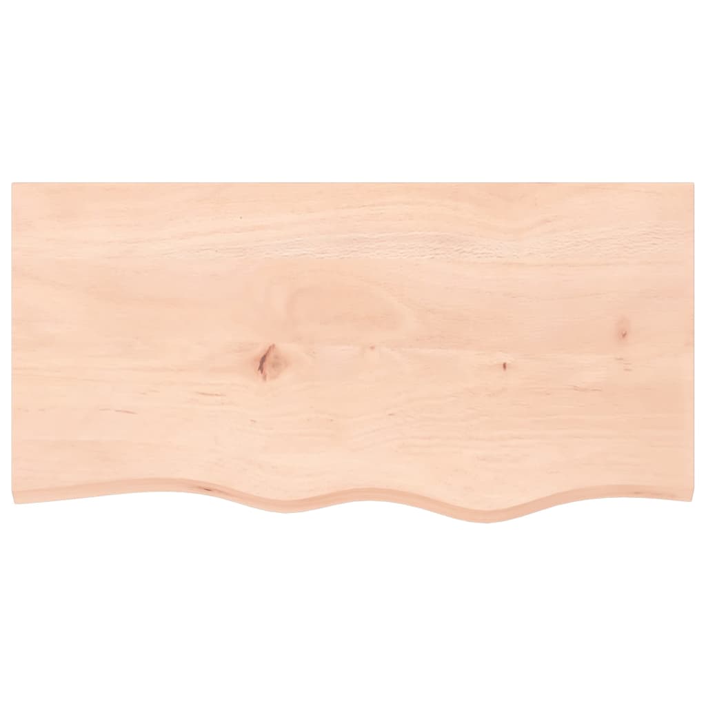 Basin Shelf Wall Mounted Steel and Solid Wood Oak