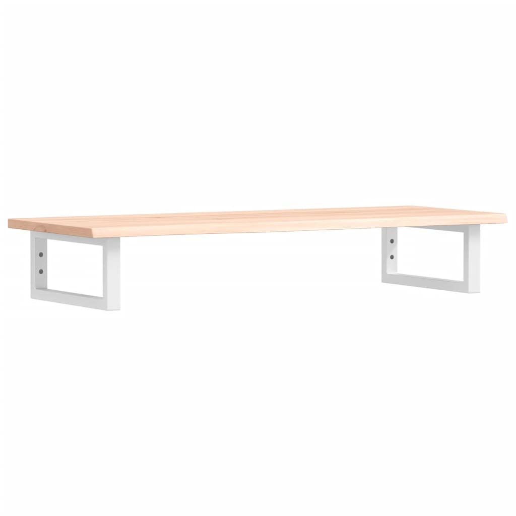 Basin Shelf Wall Mounted Steel and Solid Wood Oak