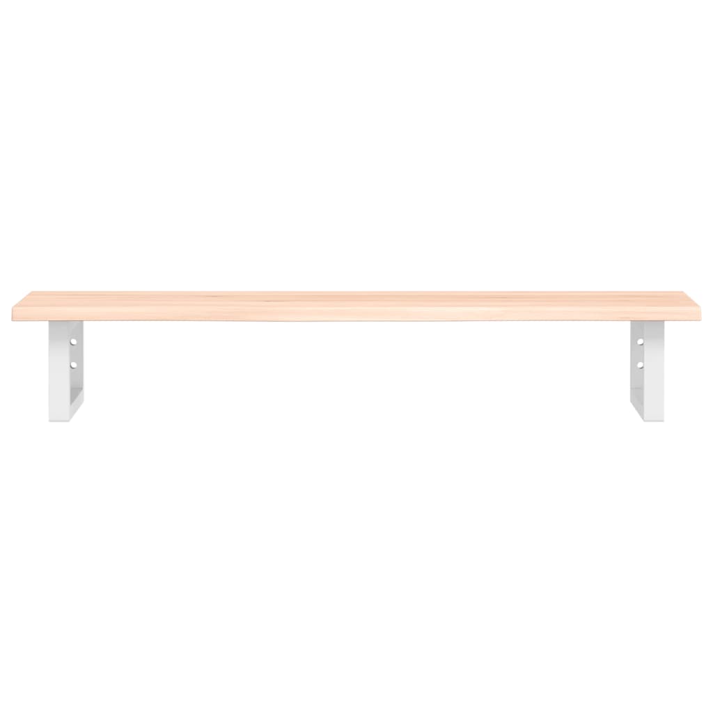 Basin Shelf Wall Mounted Steel and Solid Wood Oak