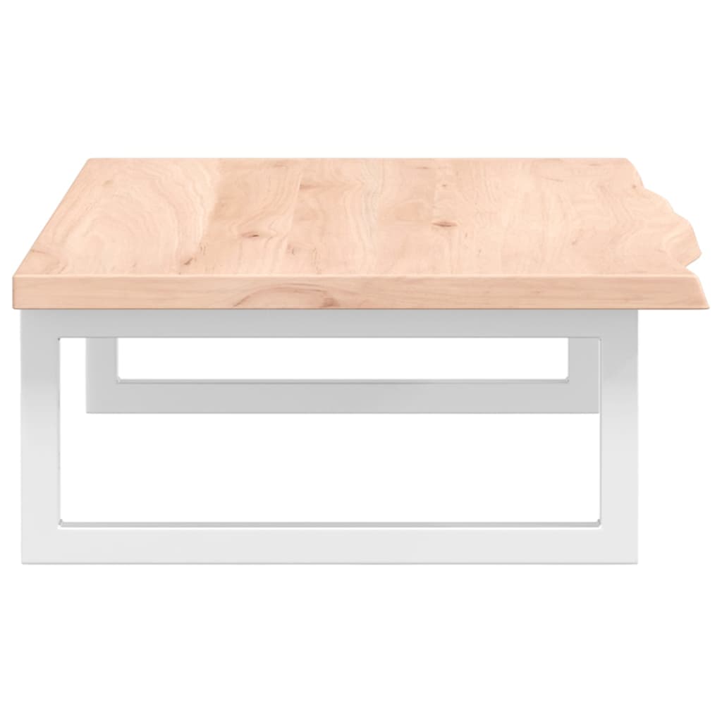 Basin Shelf Wall Mounted Steel and Solid Wood Oak