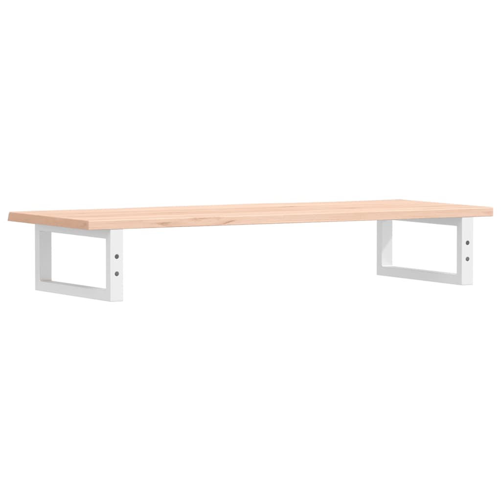 Basin Shelf Wall Mounted Steel and Solid Wood Oak