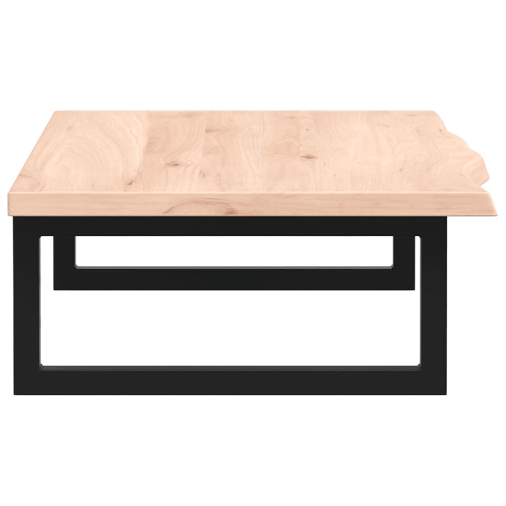 Basin Shelf Wall Mounted Steel and Solid Wood Oak