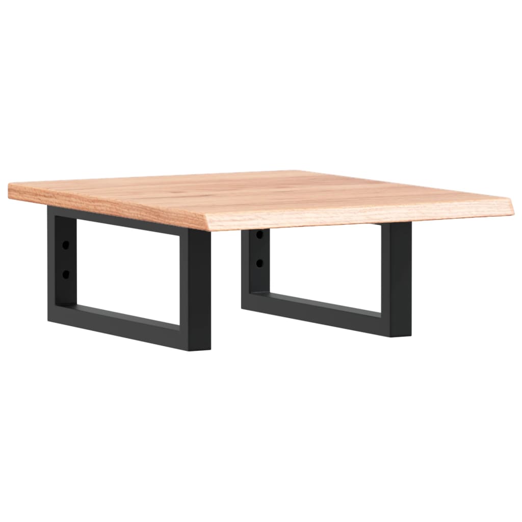 Basin Shelf Wall Mounted Steel and Solid Wood Oak