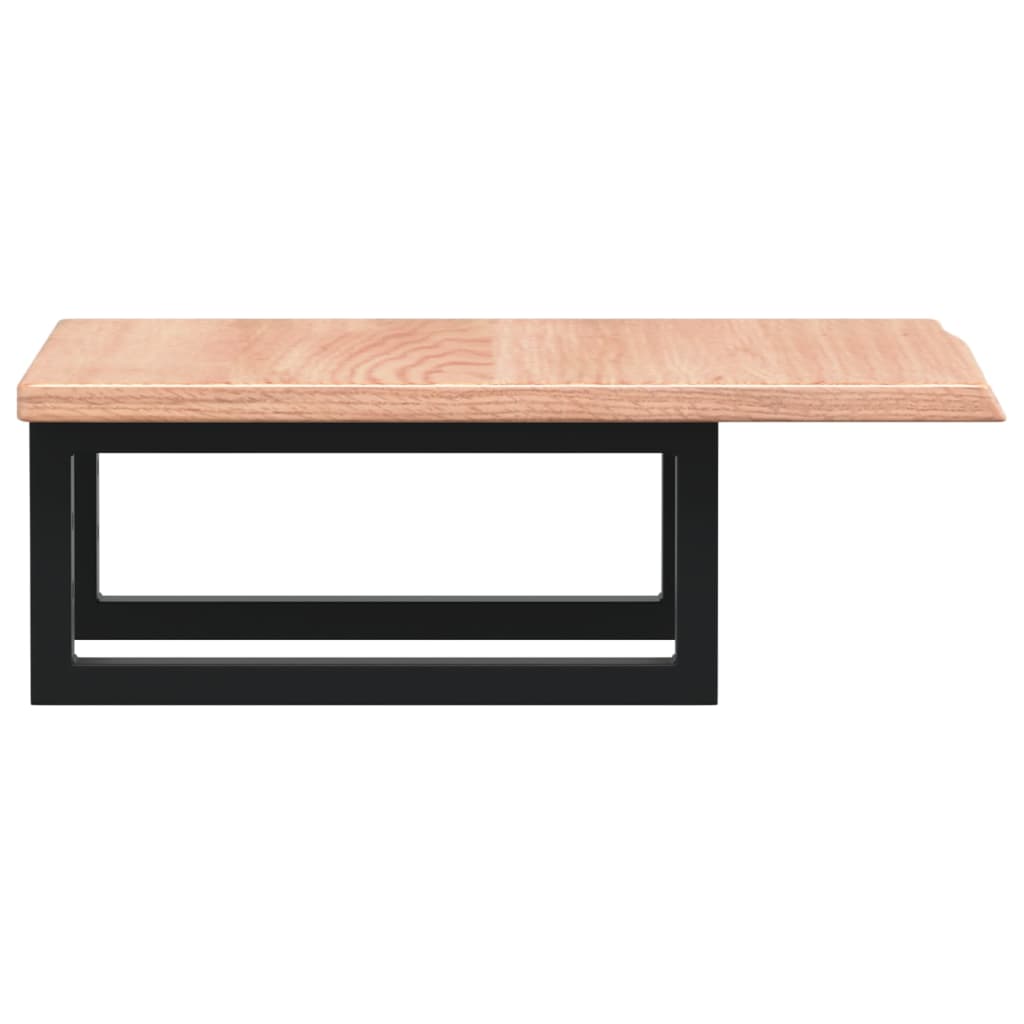 Basin Shelf Wall Mounted Steel and Solid Wood Oak
