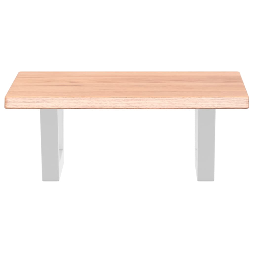 Basin Shelf Wall Mounted Steel and Solid Wood Oak