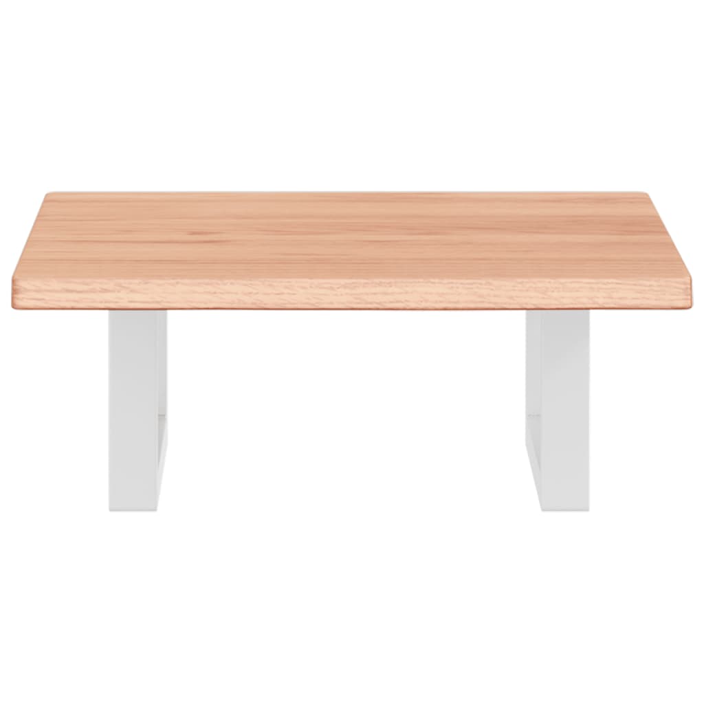 Basin Shelf Wall Mounted Steel and Solid Wood Oak