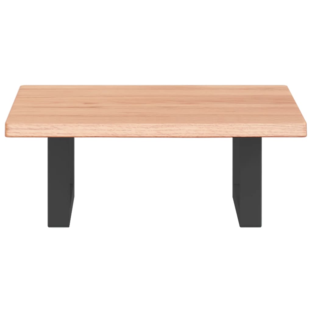 Basin Shelf Wall Mounted Steel and Solid Wood Oak