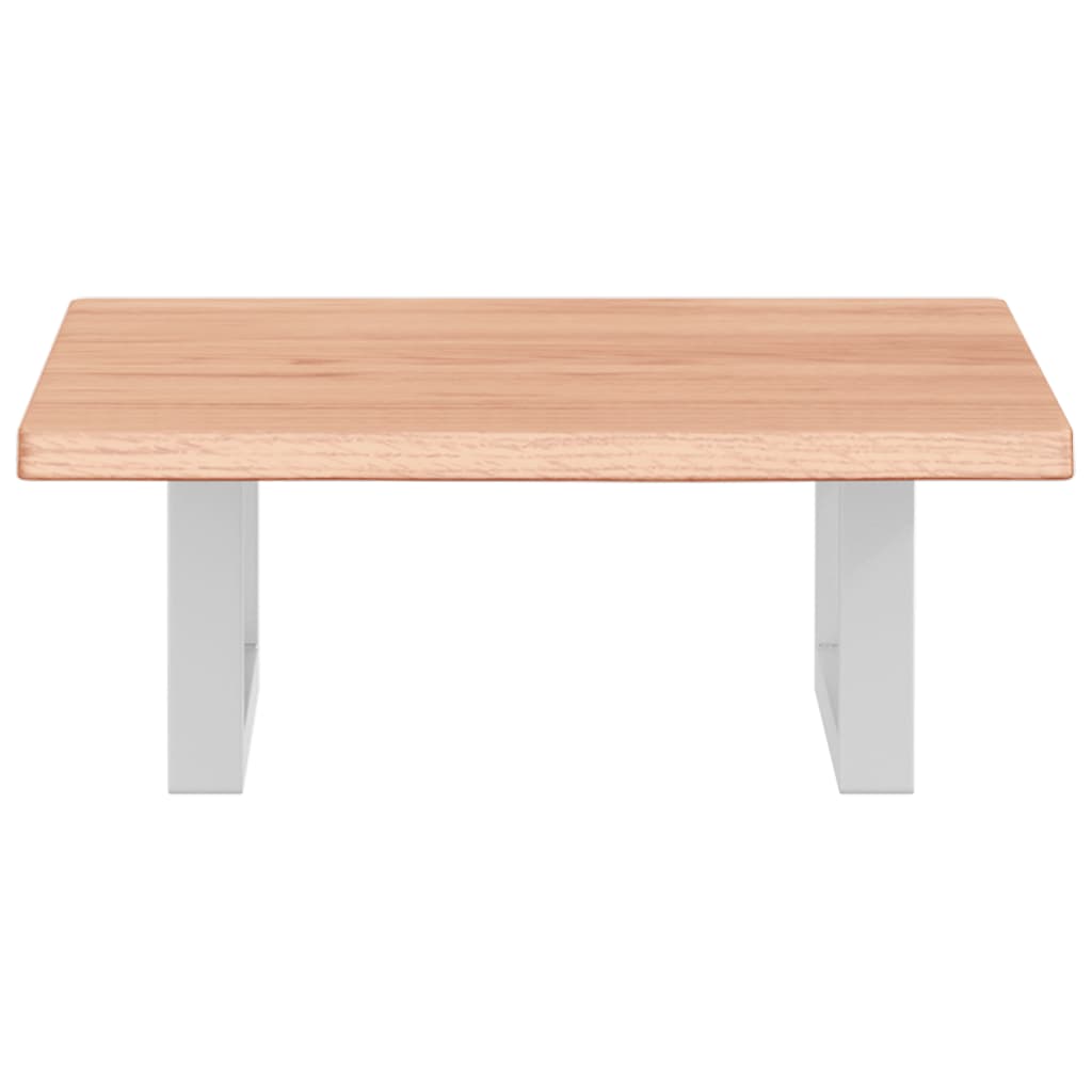 Basin Shelf Wall Mounted Steel and Solid Wood Oak