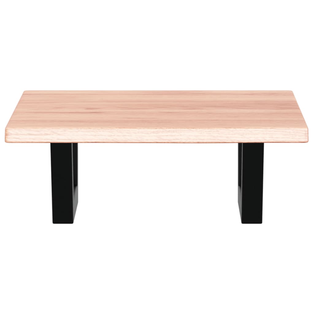 Basin Shelf Wall Mounted Steel and Solid Wood Oak