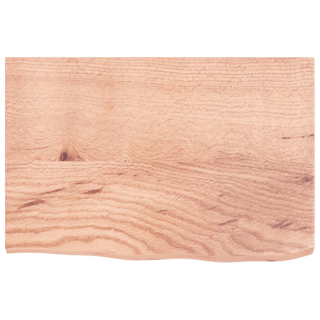 Basin Shelf Wall Mounted Steel and Solid Wood Oak