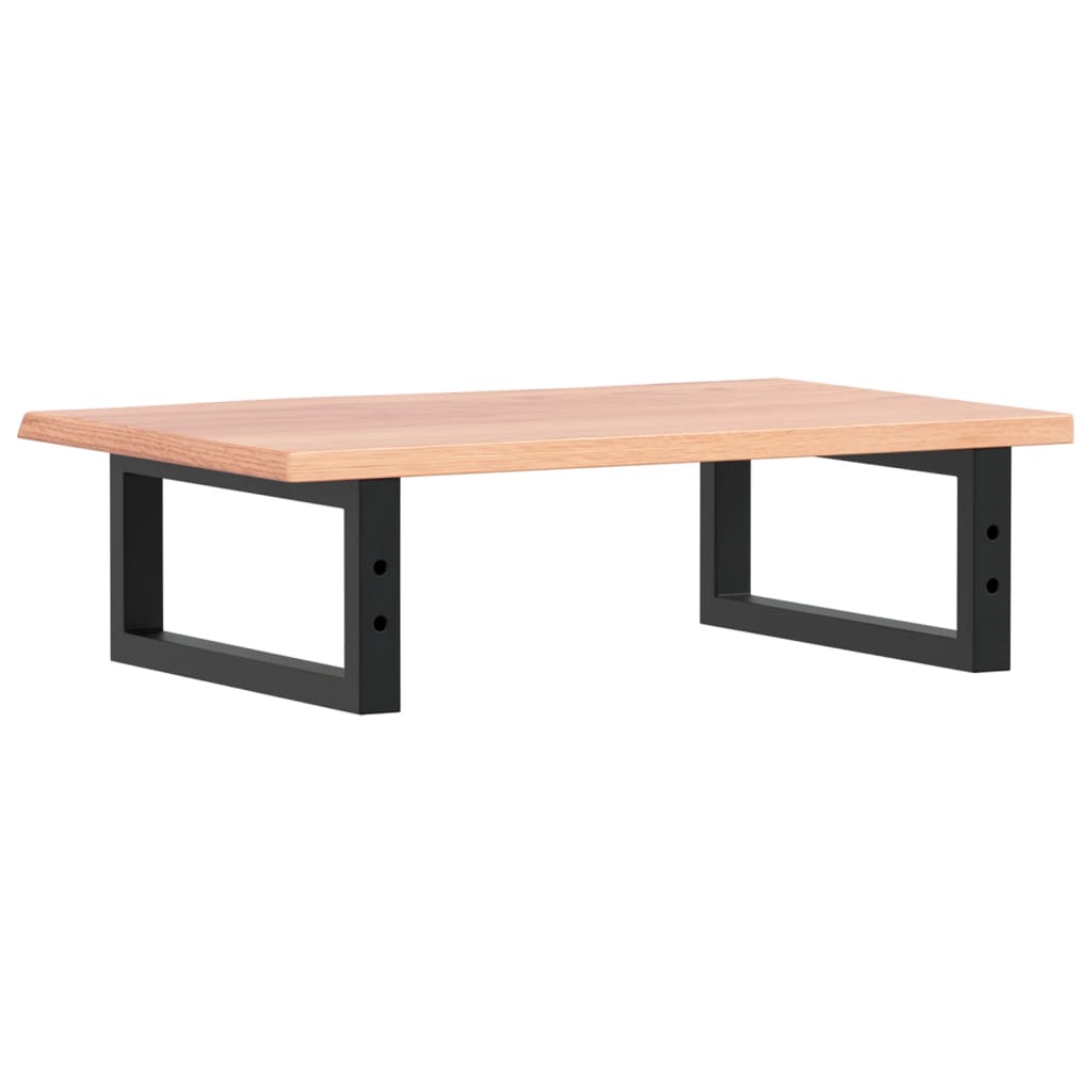 Basin Shelf Wall Mounted Steel and Solid Wood Oak
