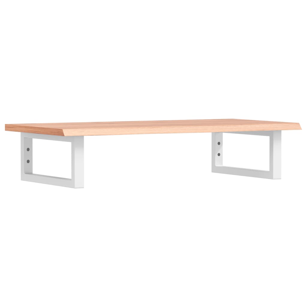 Basin Shelf Wall Mounted Steel and Solid Wood Oak