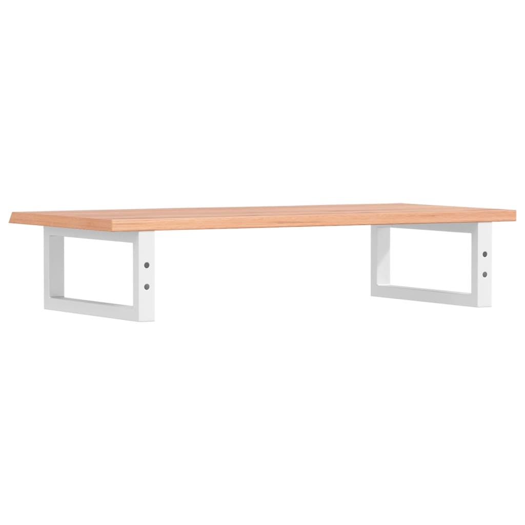 Basin Shelf Wall Mounted Steel and Solid Wood Oak