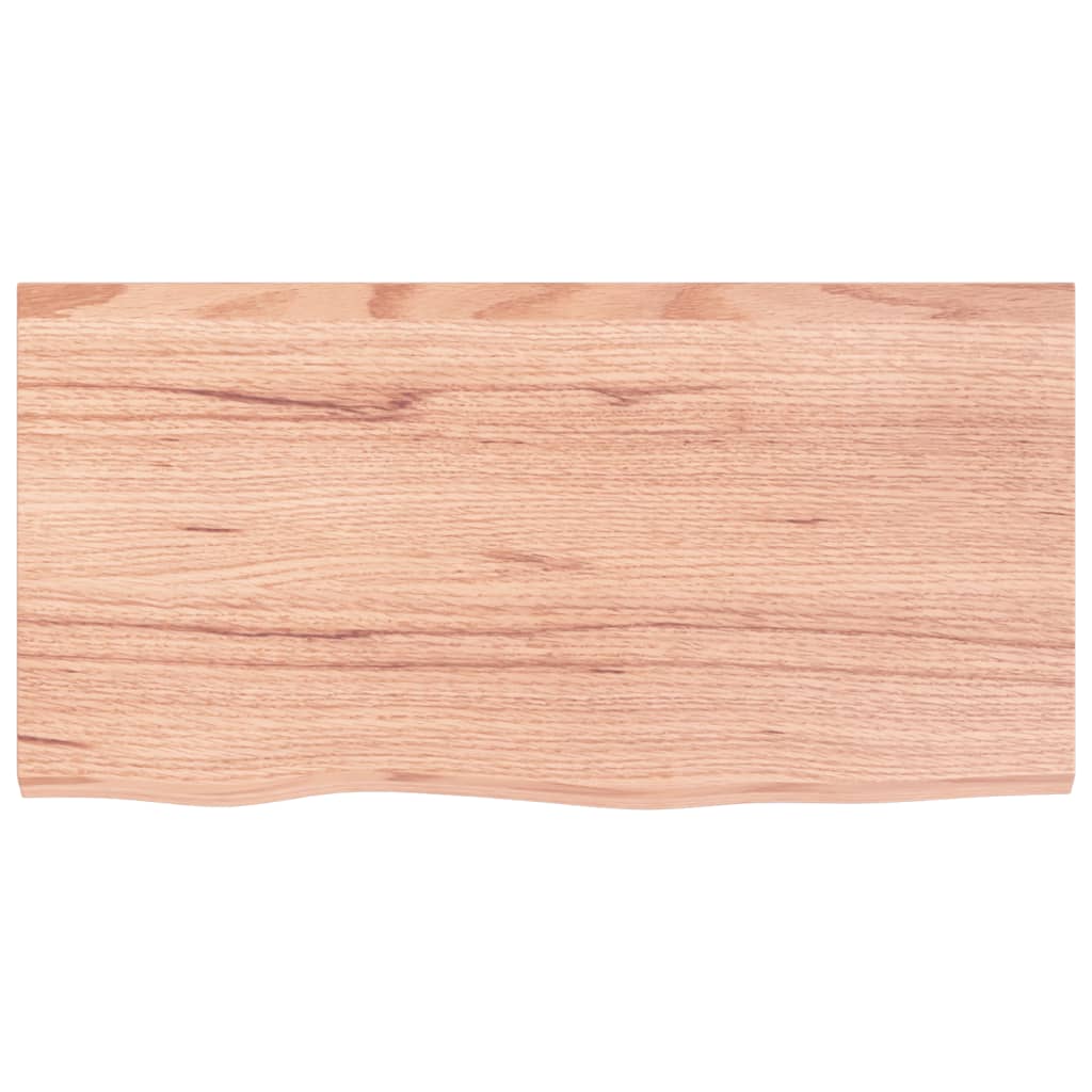 Basin Shelf Wall Mounted Steel and Solid Wood Oak