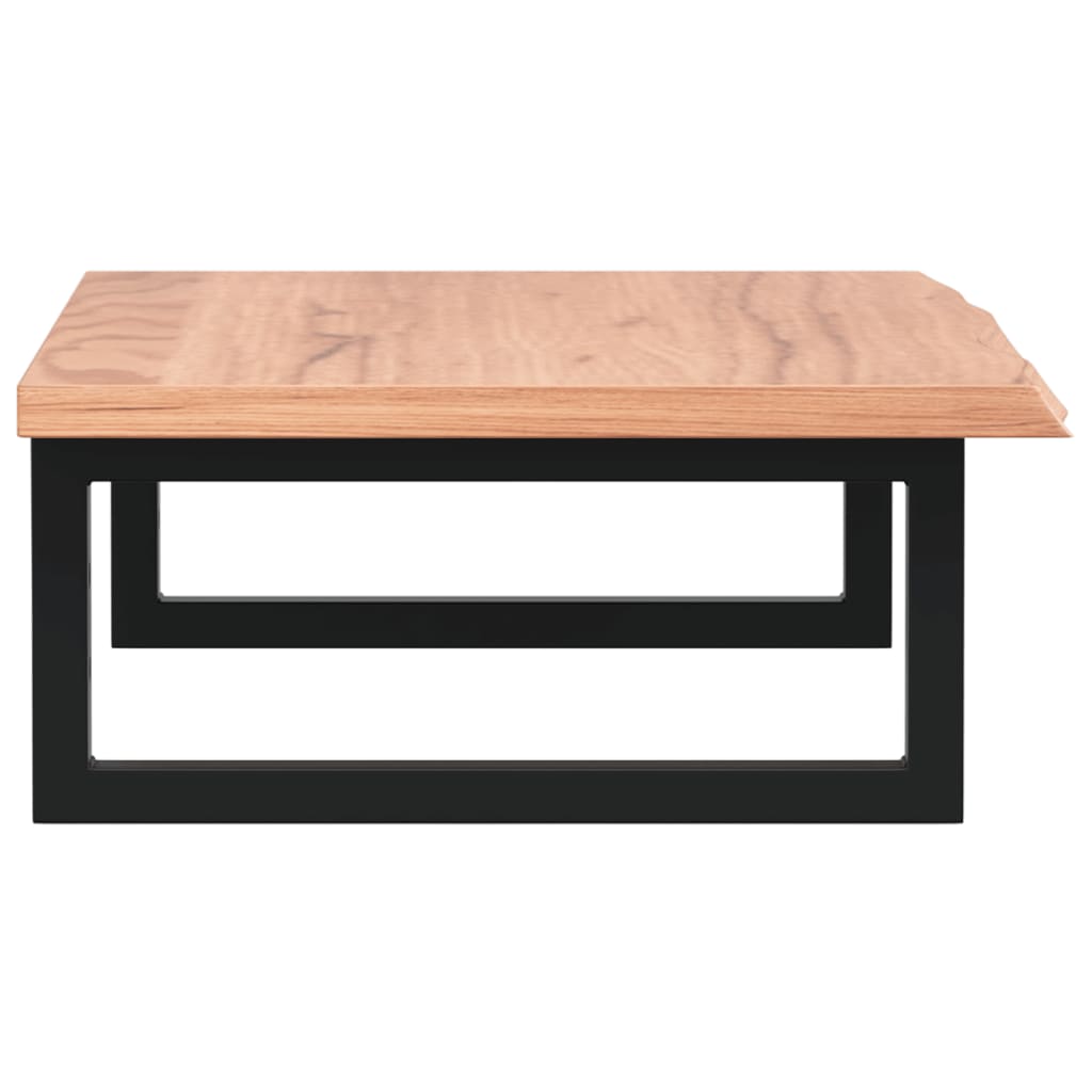 Basin Shelf Wall Mounted Steel and Solid Wood Oak