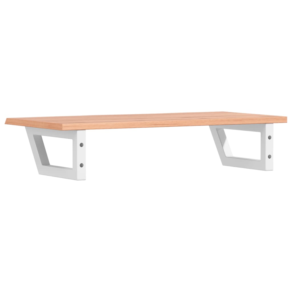Basin Shelf Wall Mounted Steel and Solid Wood Oak