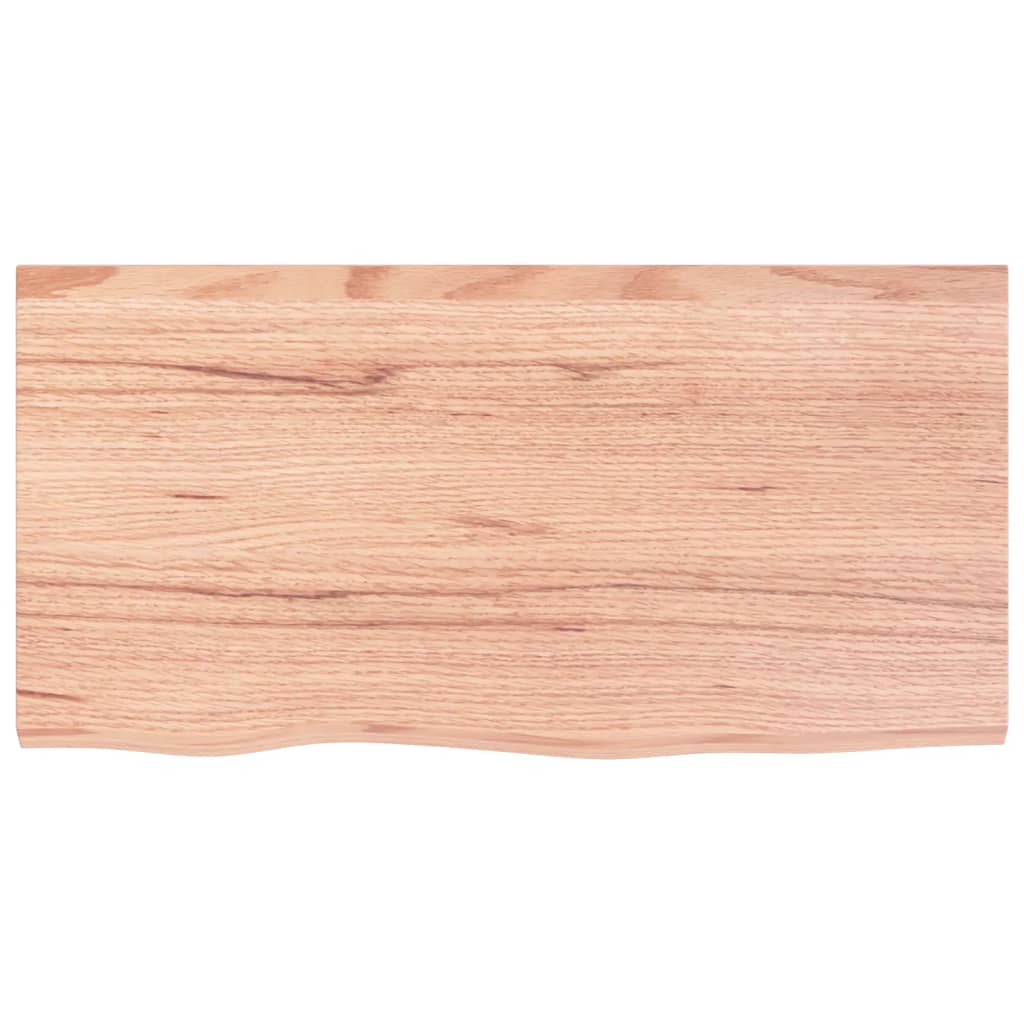 Basin Shelf Wall Mounted Steel and Solid Wood Oak