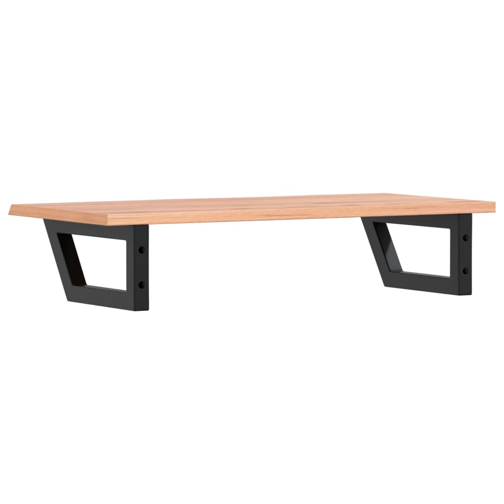 Basin Shelf Wall Mounted Steel and Solid Wood Oak