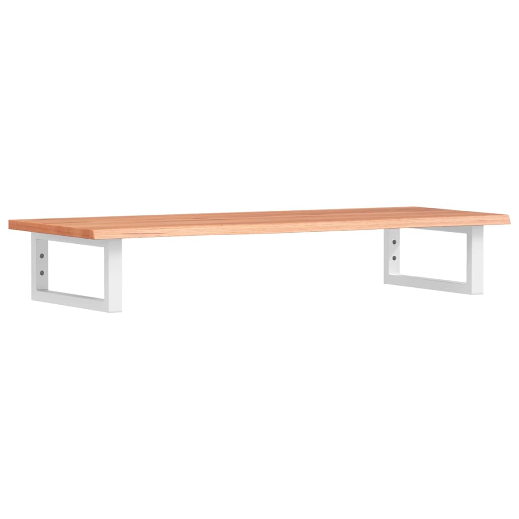 Basin Shelf Wall Mounted Steel and Solid Wood Oak