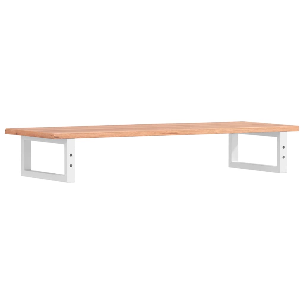 Basin Shelf Wall Mounted Steel and Solid Wood Oak