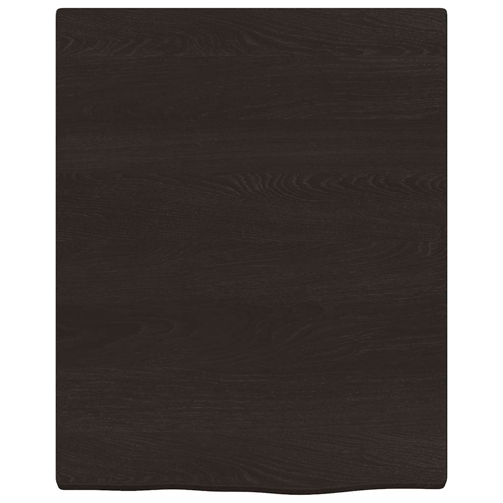 Basin Shelf Wall Mounted Steel and Solid Wood Oak