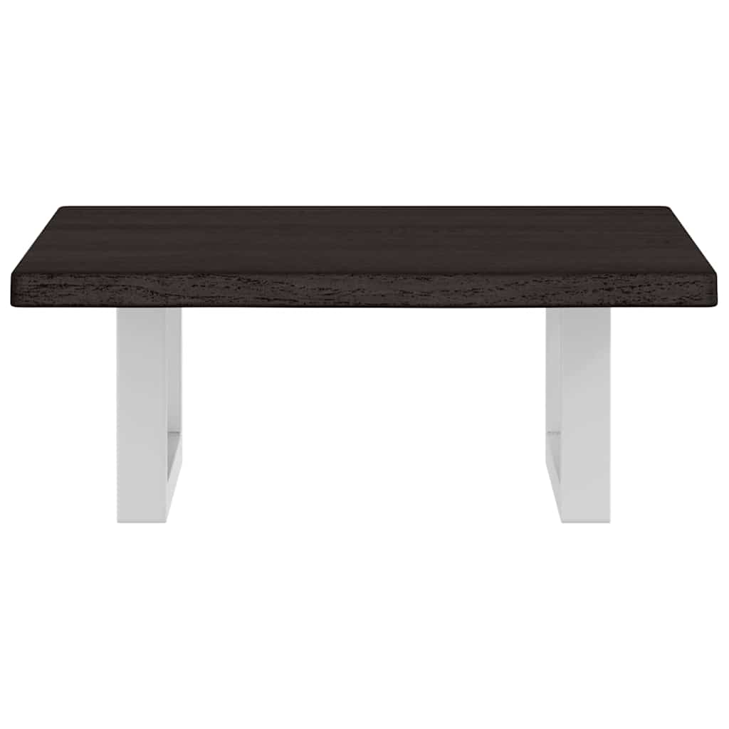 Basin Shelf Wall Mounted Steel and Solid Wood Oak
