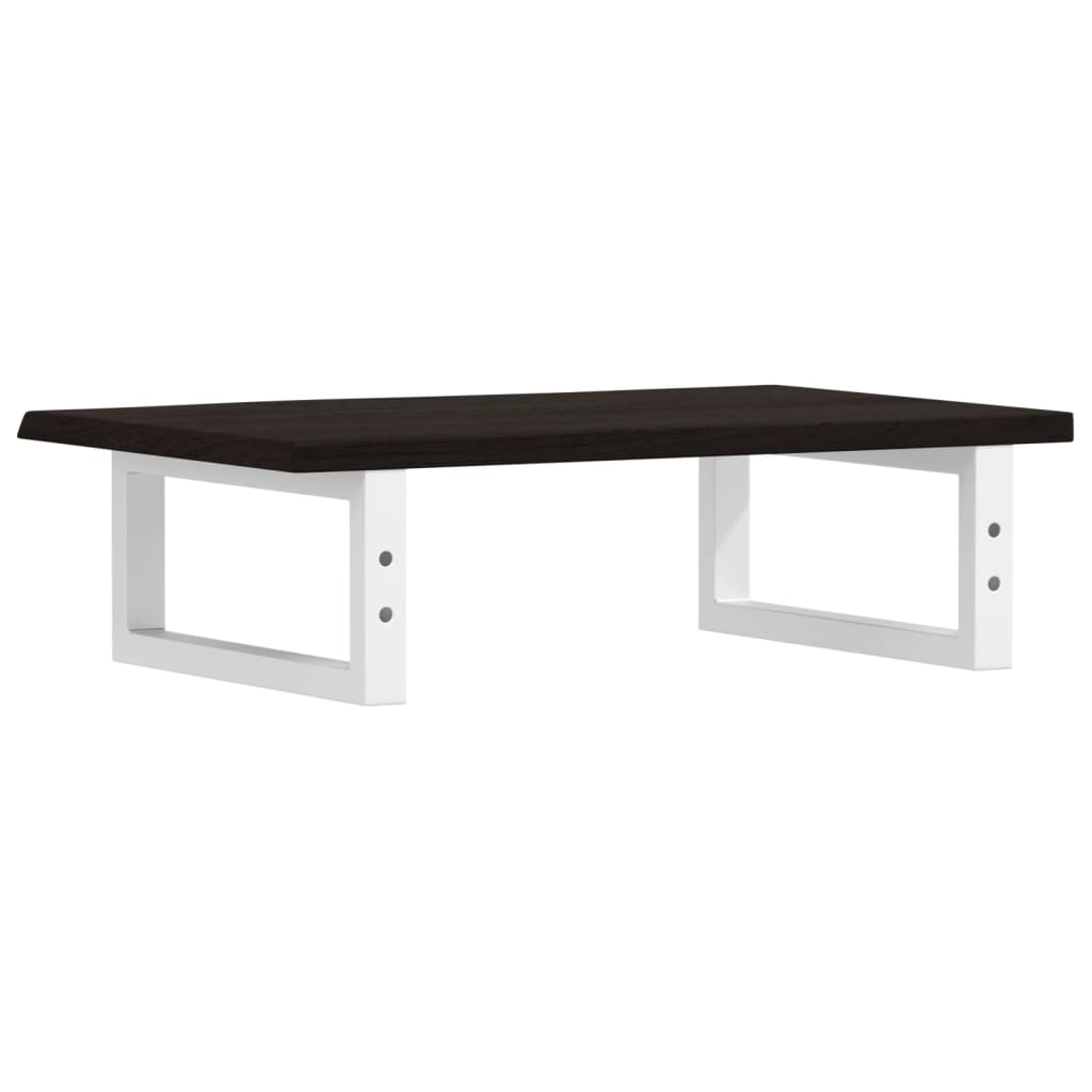 Basin Shelf Wall Mounted Steel and Solid Wood Oak