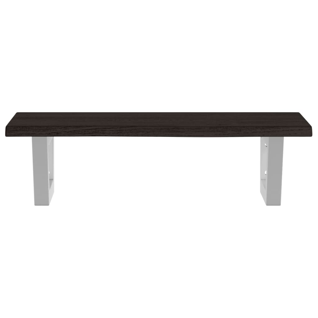 vidaXL Basin Shelf Wall Mounted Steel and Solid Wood Oak