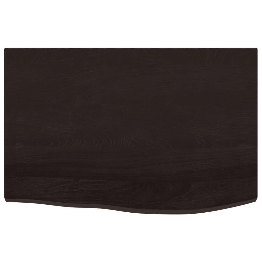 Basin Shelf Wall Mounted Steel and Solid Wood Oak