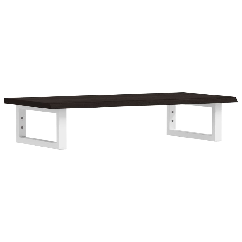 Basin Shelf Wall Mounted Steel and Solid Wood Oak