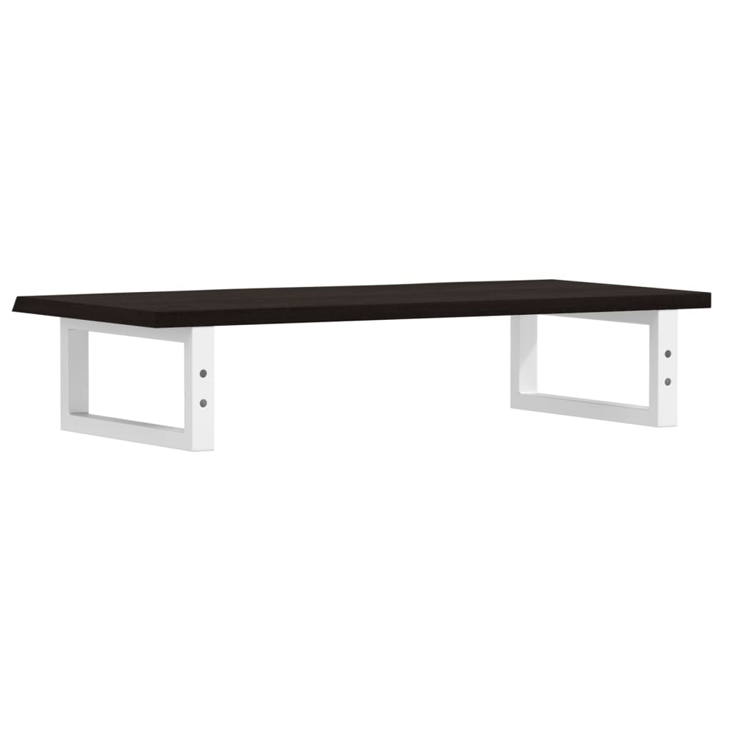 Basin Shelf Wall Mounted Steel and Solid Wood Oak