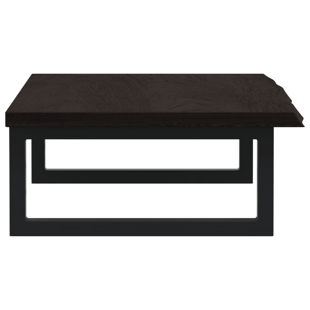 Basin Shelf Wall Mounted Steel and Solid Wood Oak