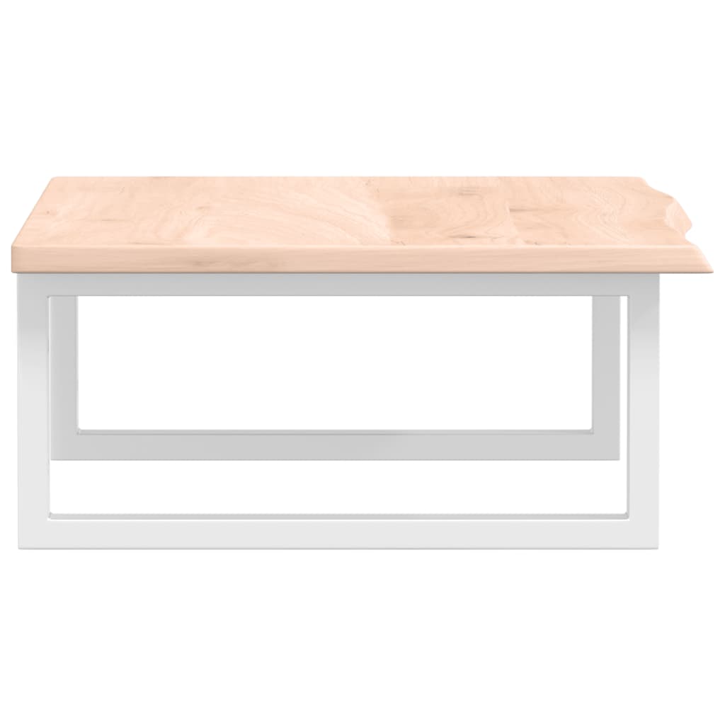Basin Shelf Wall Mounted Steel and Solid Wood Oak