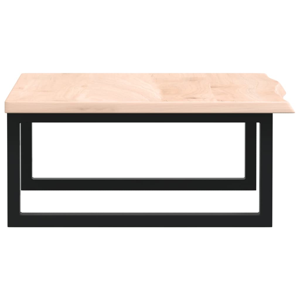 Basin Shelf Wall Mounted Steel and Solid Wood Oak