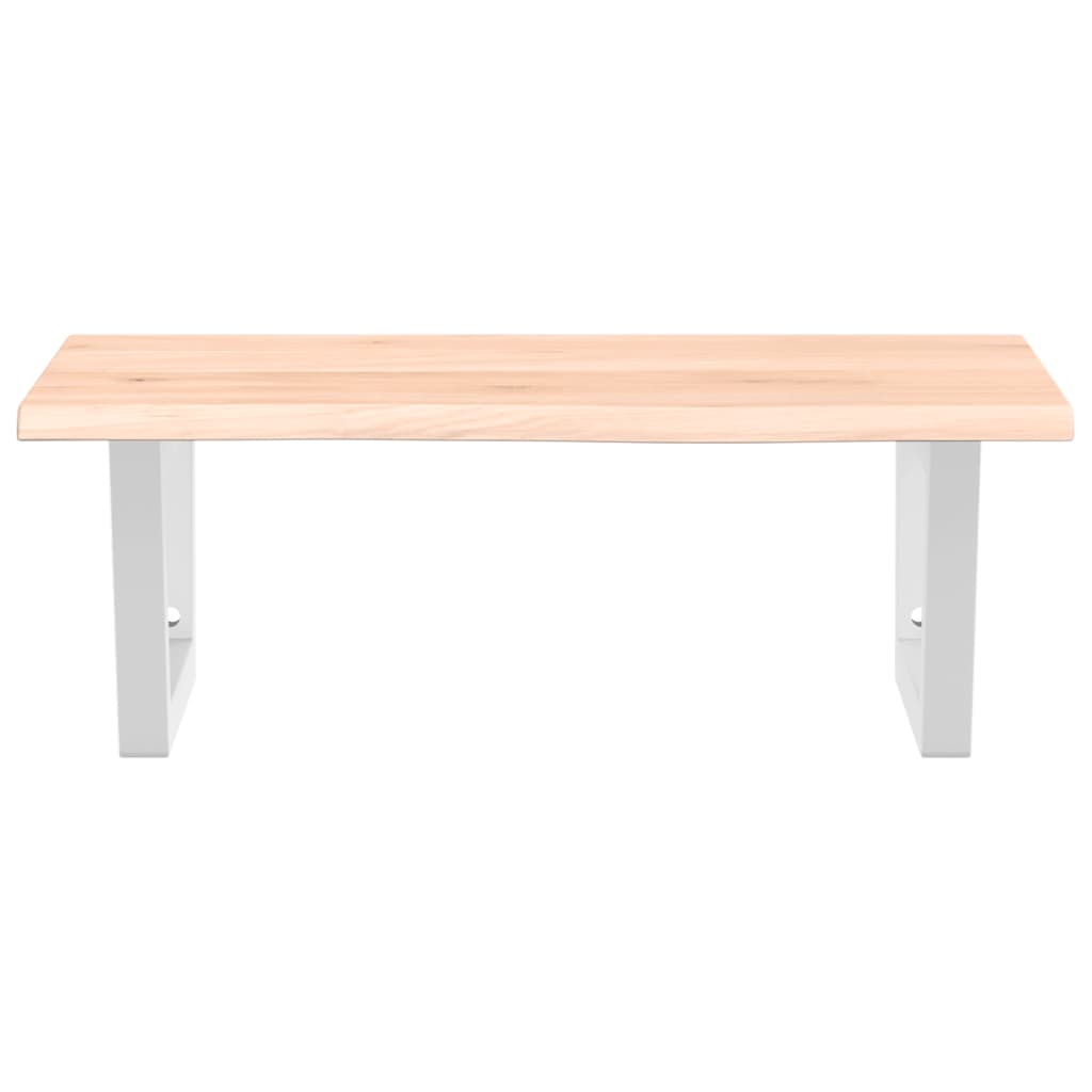 Basin Shelf Wall Mounted Steel and Solid Wood Oak