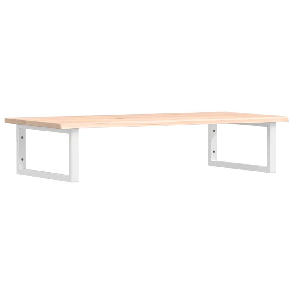 Basin Shelf Wall Mounted Steel and Solid Wood Oak