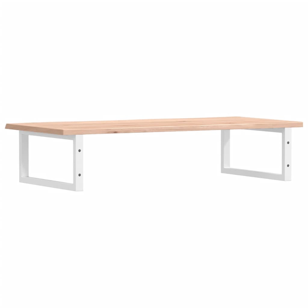 Basin Shelf Wall Mounted Steel and Solid Wood Oak