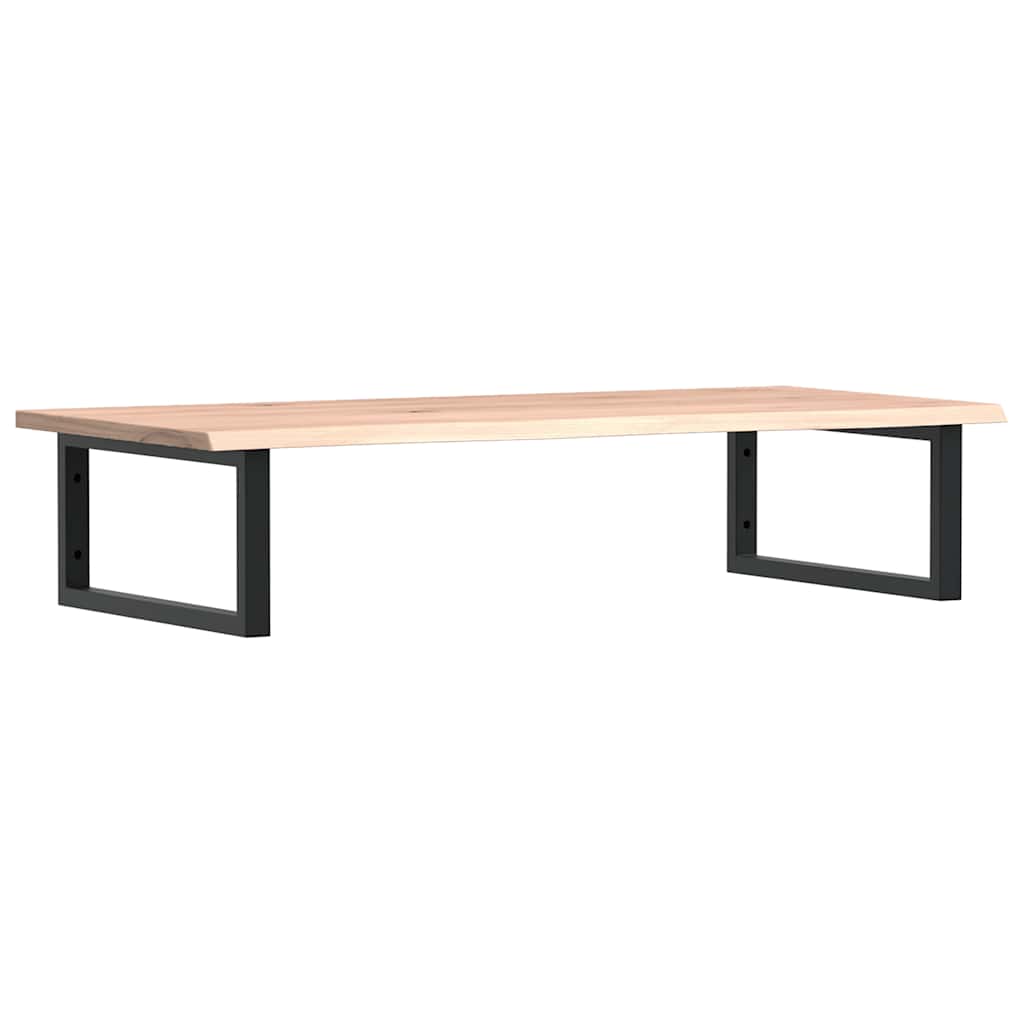 Basin Shelf Wall Mounted Steel and Solid Wood Oak