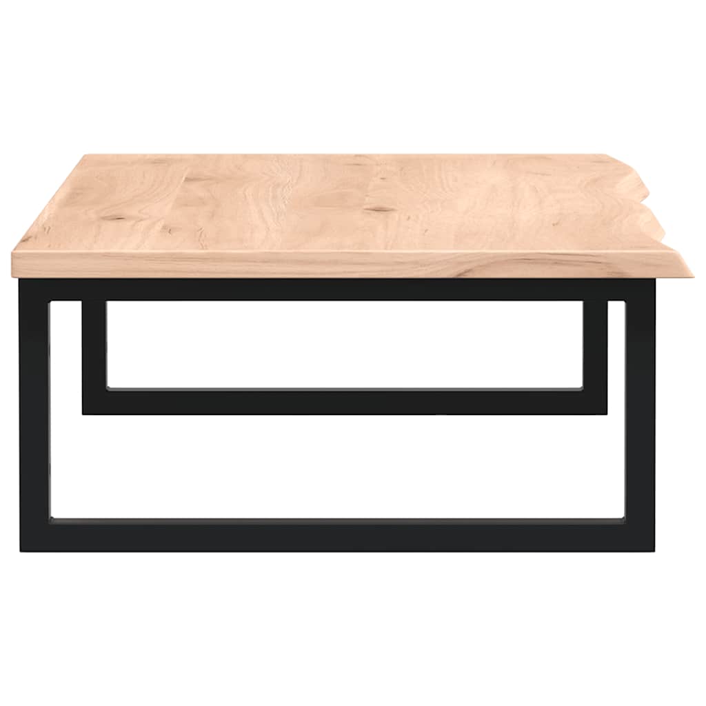 Basin Shelf Wall Mounted Steel and Solid Wood Oak