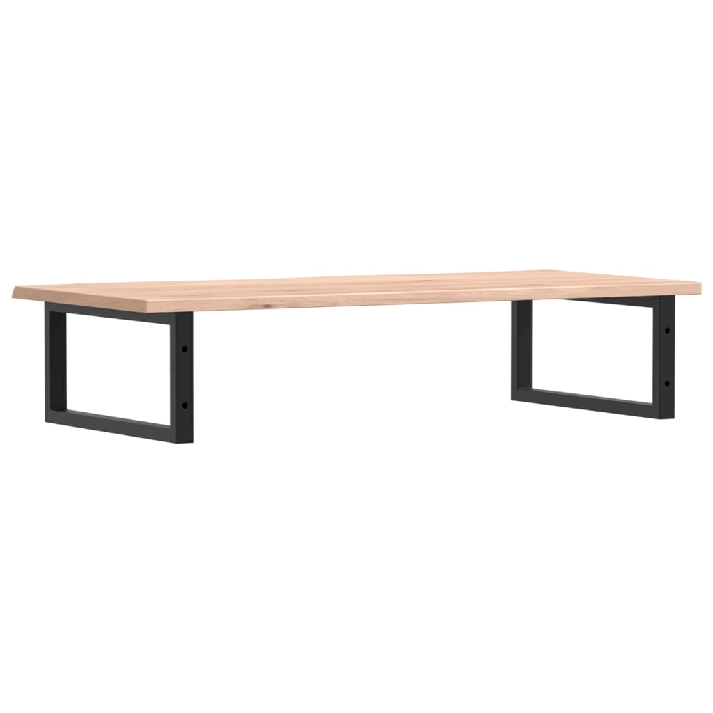 Basin Shelf Wall Mounted Steel and Solid Wood Oak