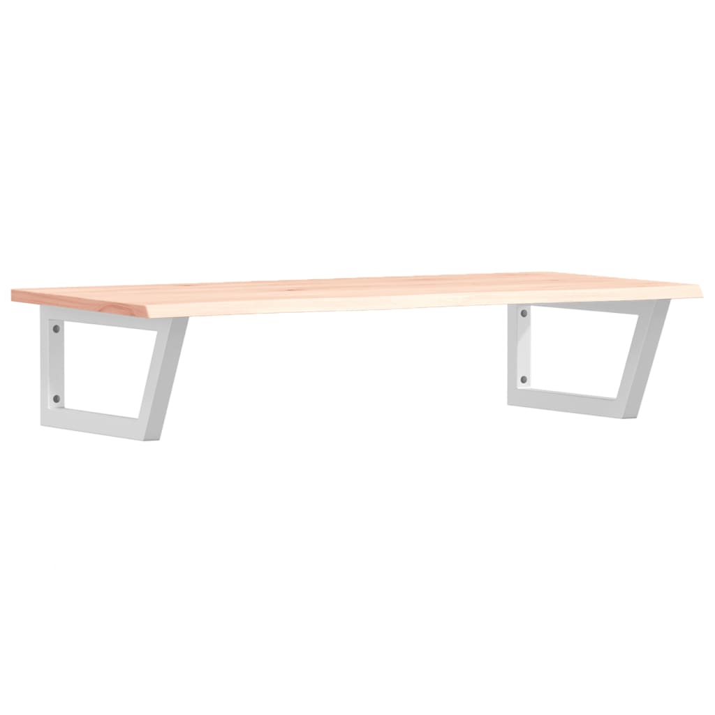 Basin Shelf Wall Mounted Steel and Solid Wood Oak