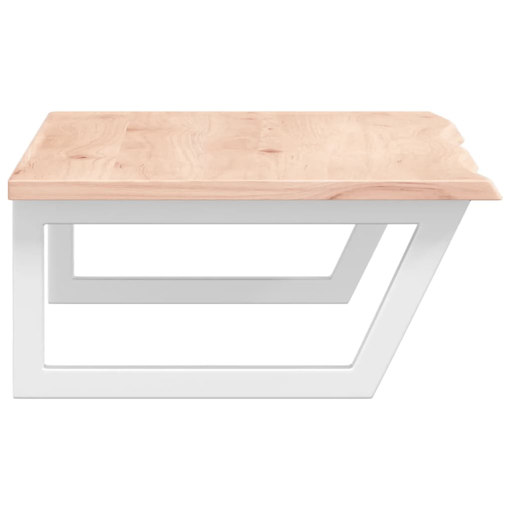 Basin Shelf Wall Mounted Steel and Solid Wood Oak