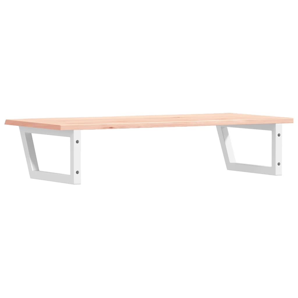Basin Shelf Wall Mounted Steel and Solid Wood Oak