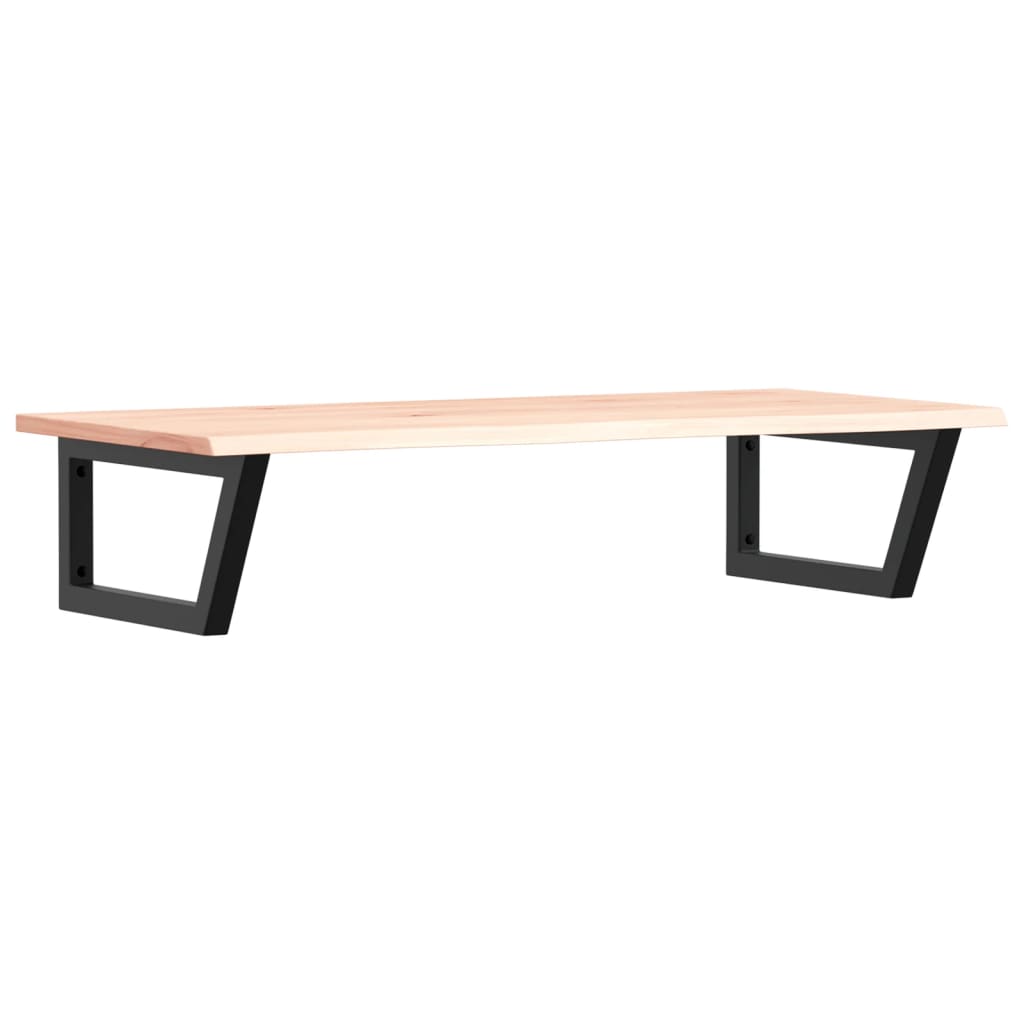 Basin Shelf Wall Mounted Steel and Solid Wood Oak