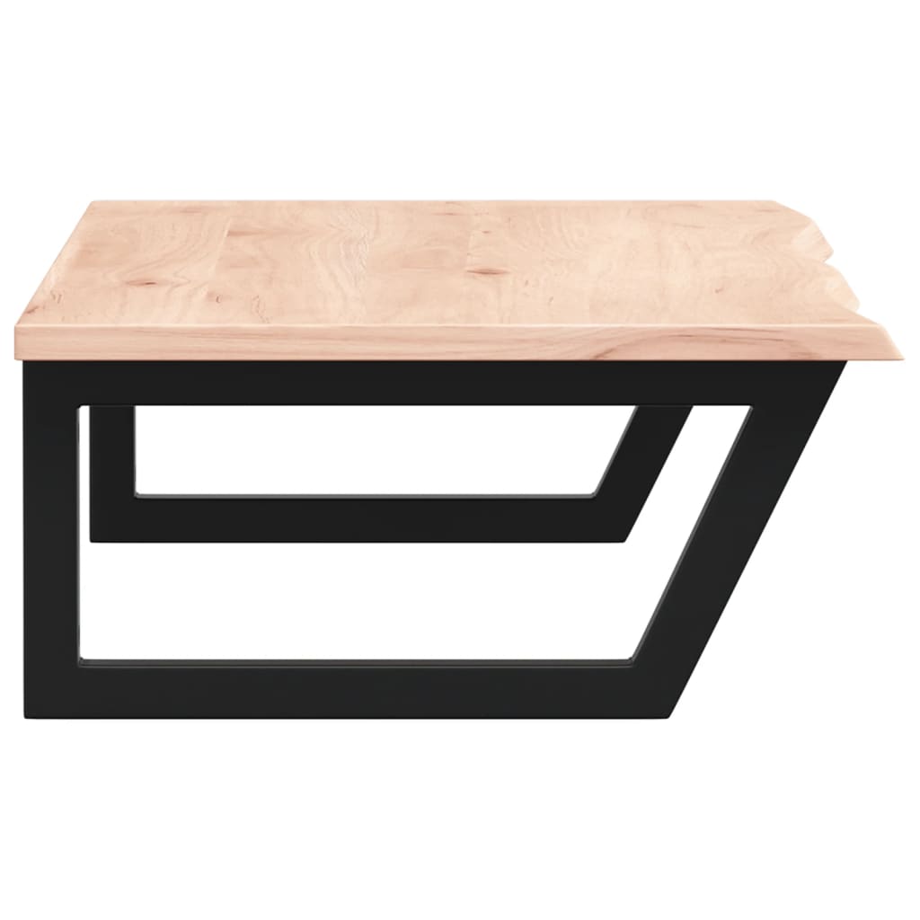Basin Shelf Wall Mounted Steel and Solid Wood Oak