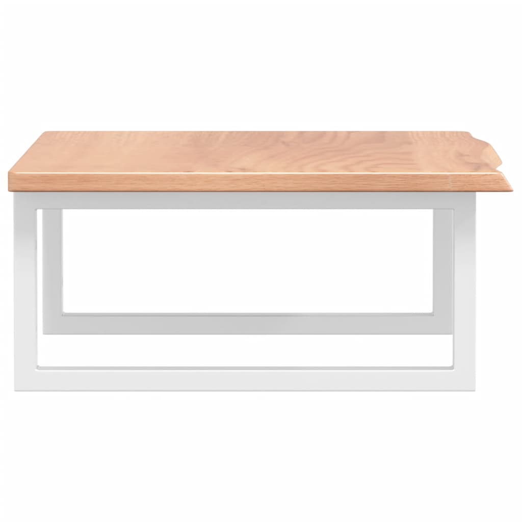 Basin Shelf Wall Mounted Steel and Solid Wood Oak